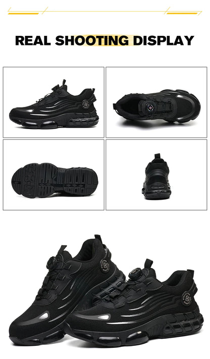 Work Safety Shoes Men Women Steel Toe Sneakers Air Cushion Indestructible Security Protection Safety Boots Size 47 48 Footwear