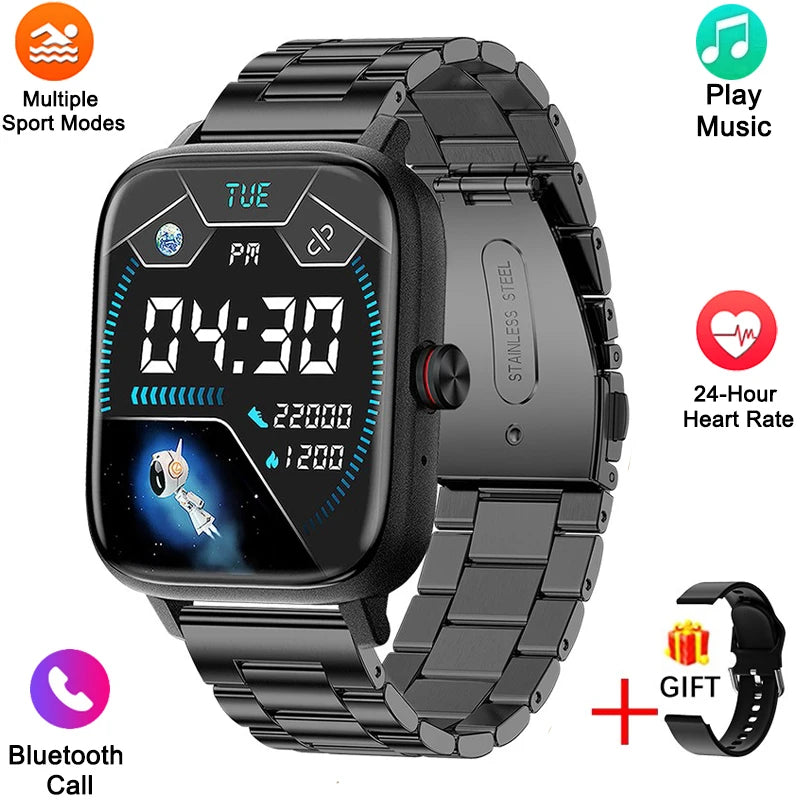 Nuevo reloj inteligente para mujer, con esfera personalizada, para Android IOS, resistente al agua, con Bluetooth, llamadas, música, reloj táctil completo para mujer