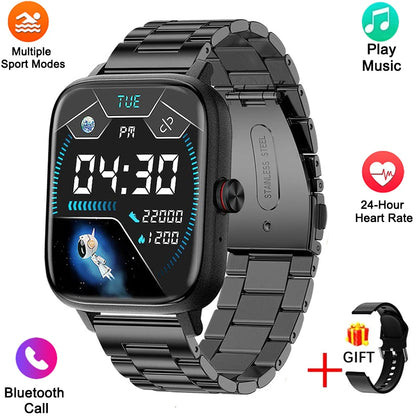 Nuevo reloj inteligente para mujer, con esfera personalizada, para Android IOS, resistente al agua, con Bluetooth, llamadas, música, reloj táctil completo para mujer