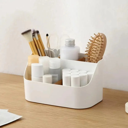 Caja de almacenamiento para suministros de oficina, cosméticos, caja organizadora de oficina, cajas de almacenamiento divididas para oficina y sala de estar