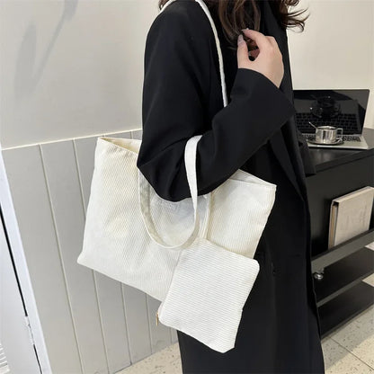 Bolso de mano moderno de gran capacidad, sencillo, estilo coreano, de un solo hombro, para uso diario, con bolsillo para teléfono, poliéster, talla L