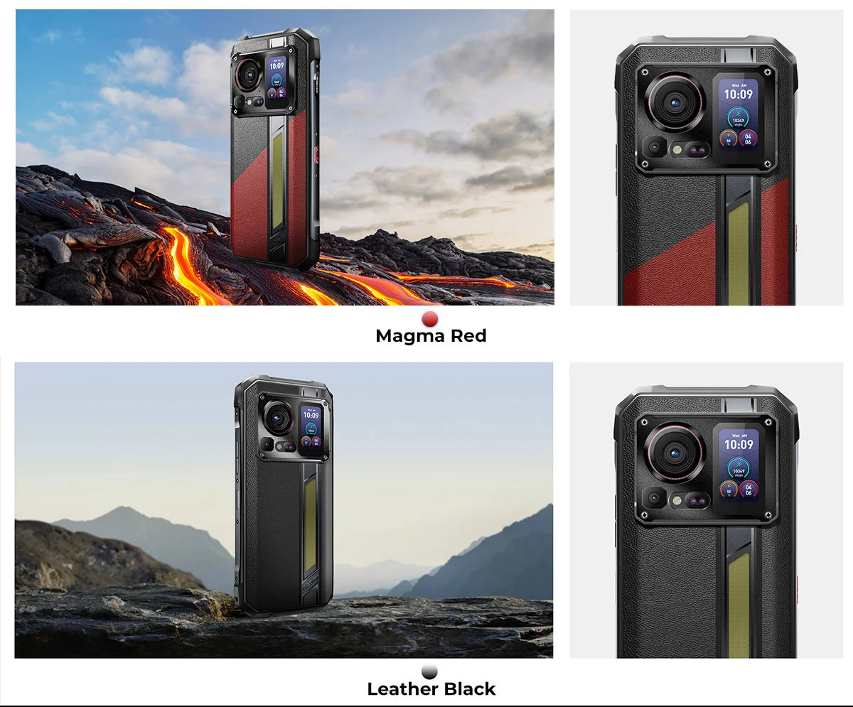 Teléfono móvil resistente HOTWAV Hyper 7 Pro 5G con cámara de 200 MP, Android 14, pantalla FHD+ de 6,6" a 120 Hz, 36 GB (16+20) de almacenamiento interno, 256 GB de almacenamiento externo, batería de 10800 mAh y carga rápida de 33 W.