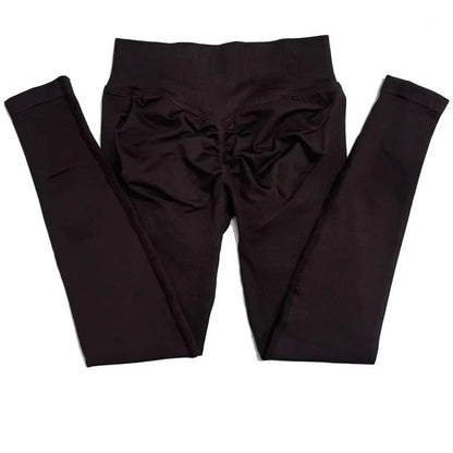 Leggings deportivas sin logo para mujer, efecto push-up, cintura baja, sin costuras, para gimnasio, yoga y entrenamiento.