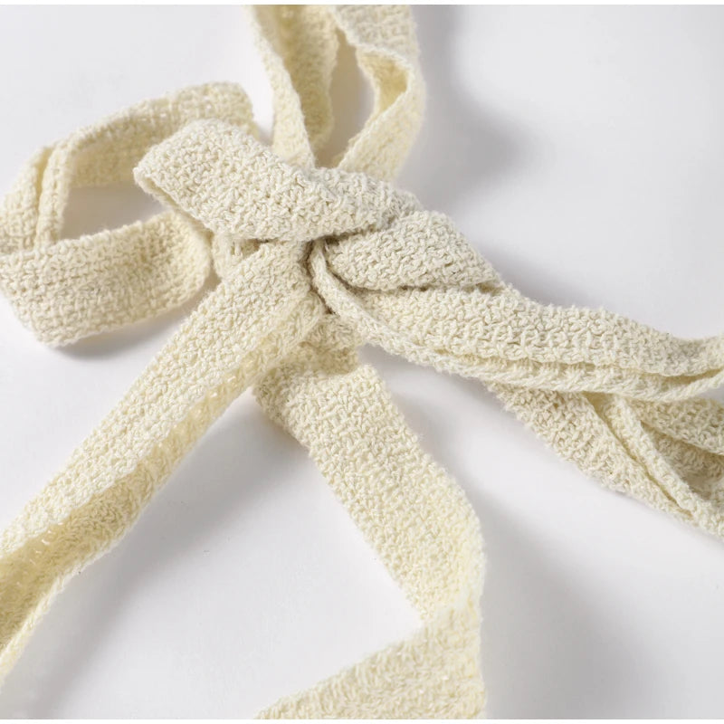 Vestido largo de punto con cuello halter y estampado floral, sexy, sin mangas y con espalda descubierta, estilo maxi, colección 2024. Ideal para la playa y las vacaciones.