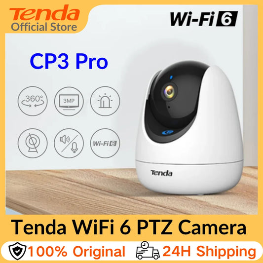Cámara de interior Tenda 2K WiFi6 inalámbrica para seguridad del hogar, llamadas con un solo toque, detección de llanto de personas, mascotas y bebés, visión nocturna.