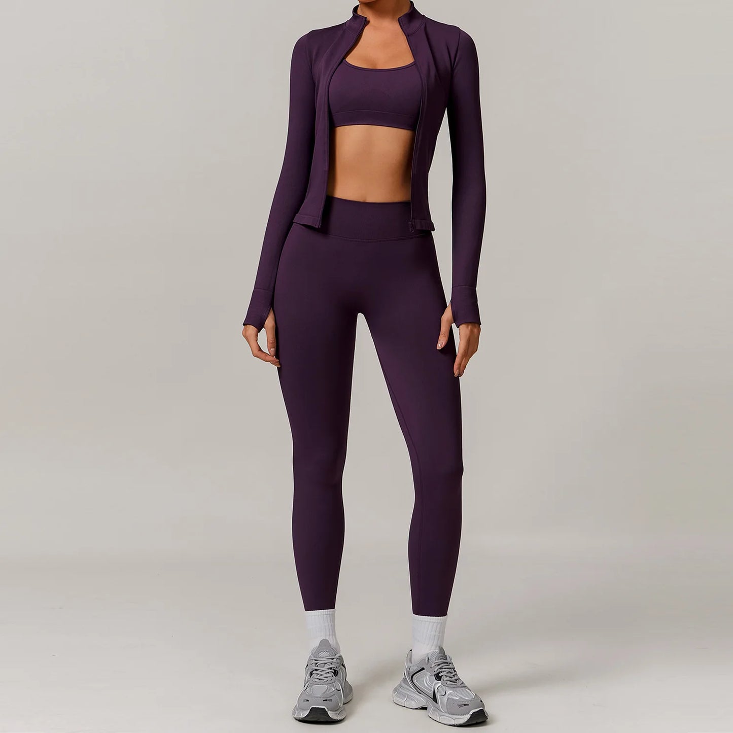 Conjunto de yoga deportivo sin costuras para mujer, 2 o 3 piezas, ropa deportiva para gimnasio, conjuntos de yoga para mujer, chándales, sujetador deportivo, leggings para gimnasio