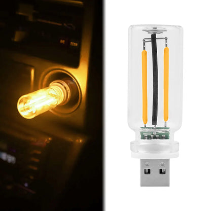 Luz nocturna USB con atenuación táctil, bombilla LED incandescente de filamento, iluminación interior de coche, lámpara de ambiente para sala de fiestas y coche.