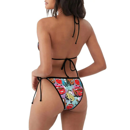 Conjunto de bikini personalizado de Rayo McQueen, traje de baño de dos piezas, bikinis de coches para mujer, conjuntos de bikini triangulares sexys para mujer, traje de baño