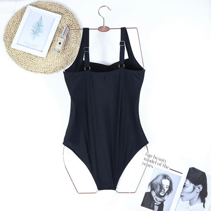 Traje de baño de una pieza sexy para mujer 2024, push up, talla grande, control de abdomen, monokini, ropa de playa, traje de baño vintage.
