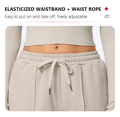 Pantalones deportivos Hearuisavy para mujer, corte recto, con cordón ajustable, bolsillos, para gimnasio, deportes, uso casual, actividades al aire libre, correr, entrenamiento, yoga, pantalones largos.