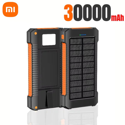 Banco de energía solar Xiaomi de 500.000 mAh, gran capacidad, carga súper rápida, batería externa portátil para exteriores para iPhone, Huawei y Samsung.