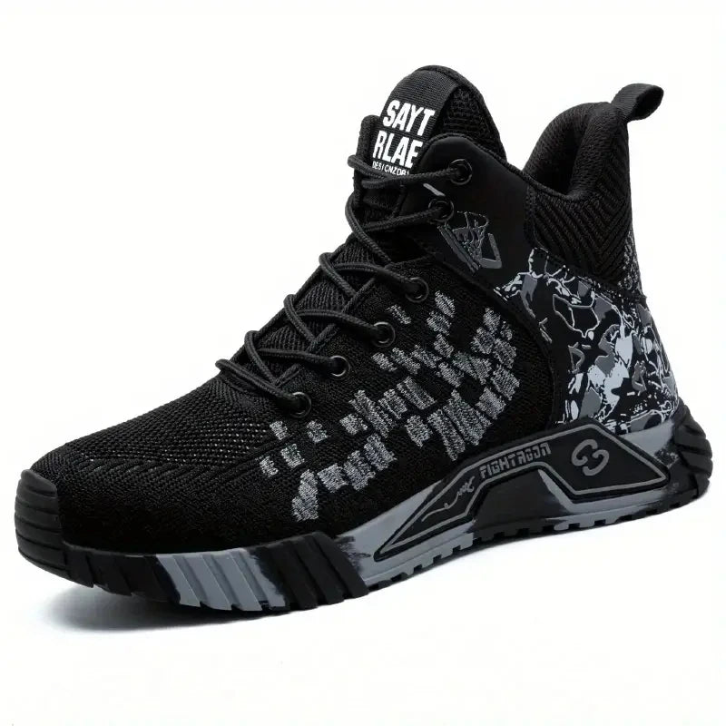 Zapatos de seguridad de caña alta con punta de acero para hombre y mujer, botas de seguridad indestructibles y antigolpes.