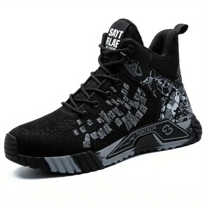 Zapatos de seguridad de caña alta con punta de acero para hombre y mujer, botas de seguridad indestructibles y antigolpes.