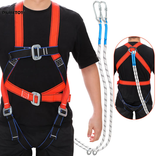 Arneses de seguridad profesionales con protección contra caídas, material de fibra de polipropileno duradero para senderismo, camping y aventuras.