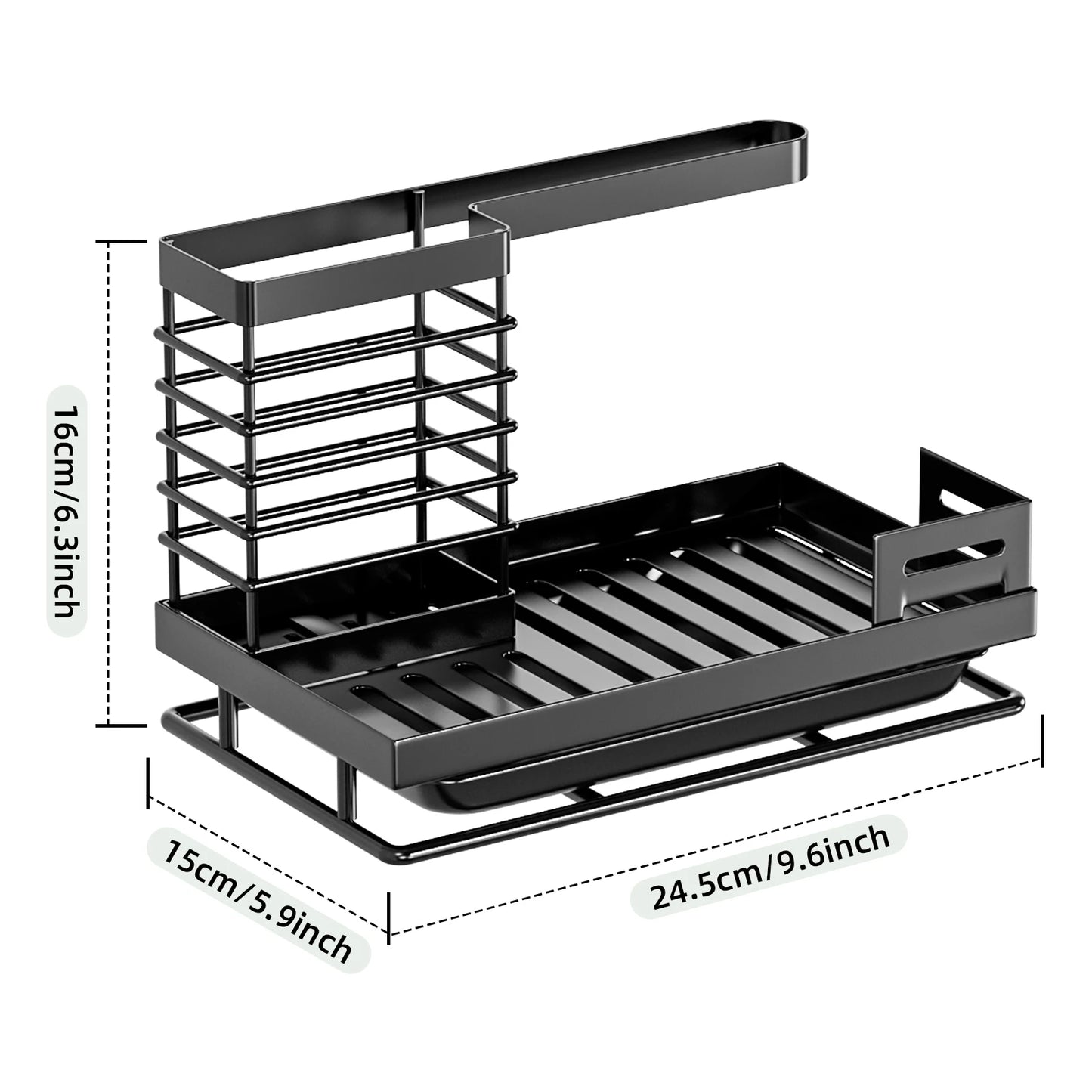 Soporte para esponja de grifo de cocina, cepillo para lavavajillas, estropajo, trapo, estante de almacenamiento sobre el fregadero.