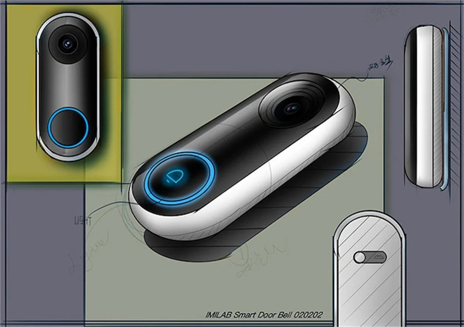 IMILAB Smart Home Video Doorbell Camera WiFi 2.5K Security Protection Human Detection Local Storag Instant Alert 5200mAh