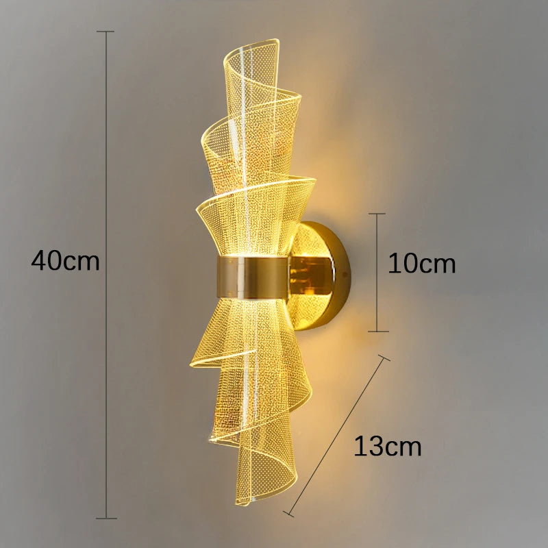 Aplique de pared LED, iluminación interior, decoración para el hogar, sofá, dormitorio, sala de estar, pasillo, mesita de noche, espejo de lujo, lámpara de pared nórdica