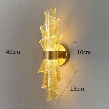 Aplique de pared LED, iluminación interior, decoración para el hogar, sofá, dormitorio, sala de estar, pasillo, mesita de noche, espejo de lujo, lámpara de pared nórdica