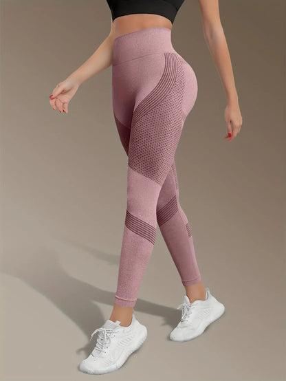 Women's High Waist Seamless Yoga Pants - Quick-Drying、Elastic Sports Pants，Suitable for fitness and training