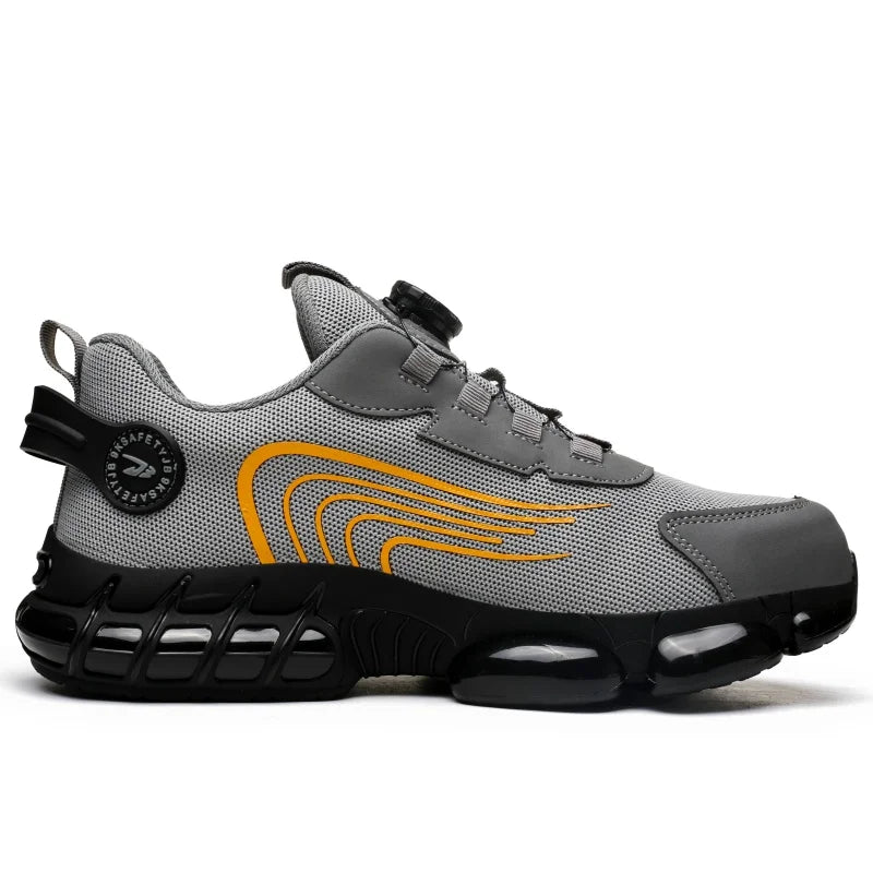 Small Size Rotary Buckle Work Safety Shoes For Men Air Soft Sole Lightweight Protective Work Sneakers Men and Women Shoes