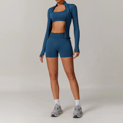 Conjunto de yoga deportivo sin costuras para mujer, 2 o 3 piezas, ropa deportiva para gimnasio, conjuntos de yoga para mujer, chándales, sujetador deportivo, leggings para gimnasio