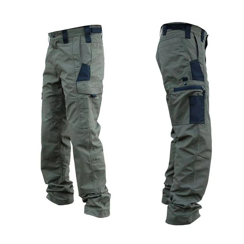 Pantalones cargo para hombre, pantalones de trabajo con múltiples bolsillos, pantalones tácticos casuales, ropa de abrigo para hombre, pantalones rectos resistentes al desgaste para otoño e invierno.