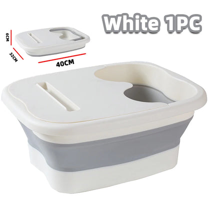 Cubo de masaje para pediluvio plegable, cubo de remojo, lavabo plegable, cubo para baño de pies de spa, bañera de sauna doméstica, bañera de pedicura