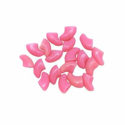 Preciosas 20 fundas de silicona suaves para uñas de gato, cubiertas adhesivas para garras de mascotas, protección para animales.