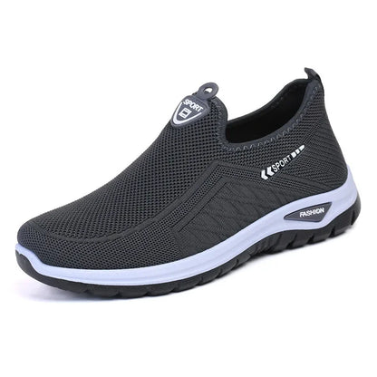 Zapatos de lona Beijing Old Man para hombre, antideslizantes, informales, deportivos, sin cordones, transpirables, ligeros y cómodos para caminar.