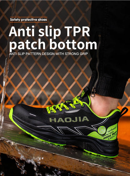 Zapatos de seguridad ligeros para hombre, antirotura, antipinchazos, zapatillas de trabajo, botas de seguridad protectoras, zapatos de trabajo con puntera de acero.