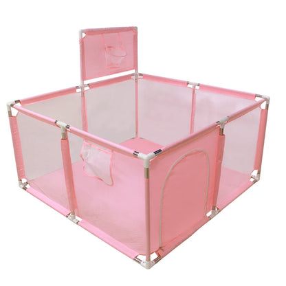 Parque infantil para bebés Corralito con tubos de acero gruesos, parque de juegos para niños, valla de actividades, caja de pelota, corralito