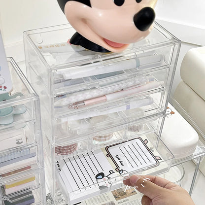 Caja organizadora de cosméticos, caja multifuncional para productos de cuidado de la piel, cosméticos, joyas, maquillaje