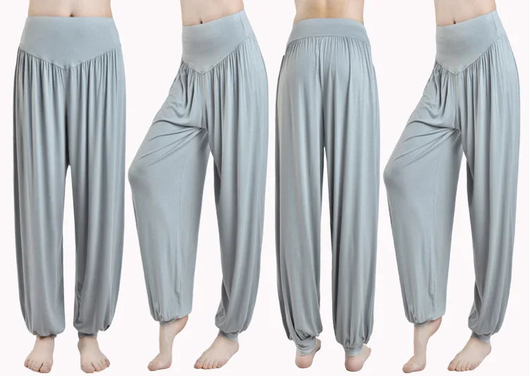 Pantalones de yoga para mujer, pantalones deportivos de talla grande para mujer, leggings de yoga, pantalones bombachos coloridos, pantalones de baile, yoga y taichí, pantalones de modal para mujer.