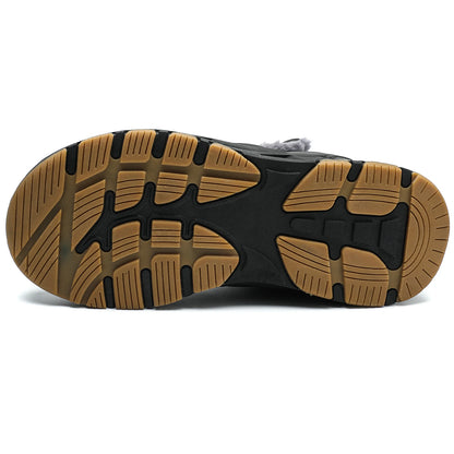 Nuevas botas de nieve de invierno para hombre, botas de terciopelo para exteriores para mujer, zapatos cálidos para caminar, zapatos de esquí impermeables, botas altas de algodón, zapatos de algodón grueso