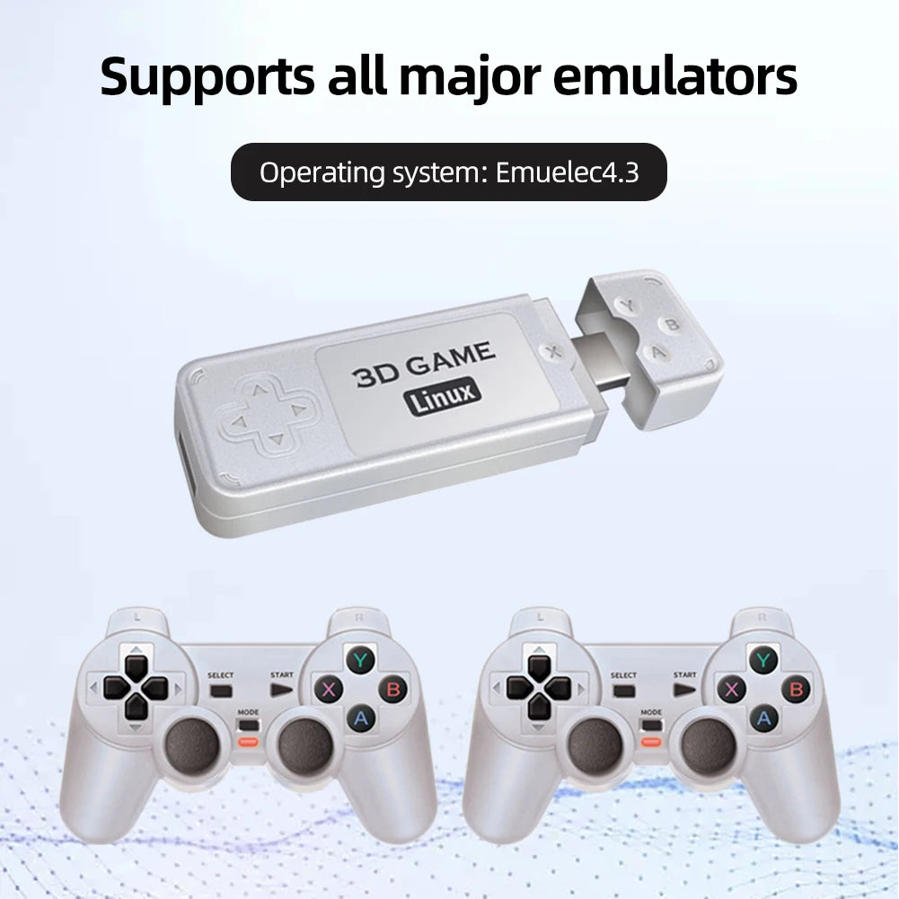 Consola de videojuegos Y6 con salida 4K HD y dos controladores inalámbricos 2.4G, más de 10 000 juegos para PSP/PS1/N64/CP1/CP2/CP3/Neogeo/GBX/MAME