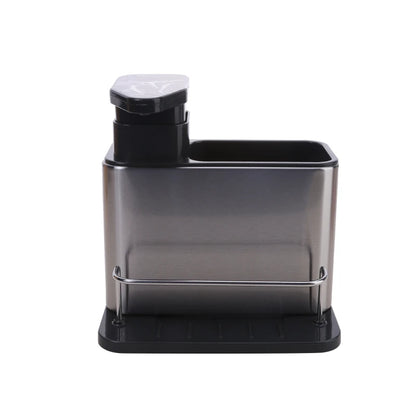 Estante de almacenamiento multifuncional para esponja de lavado de fregadero de cocina, dispensador de jabón, organizador de botellas de detergente de manos, soportes de soporte
