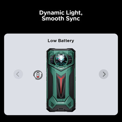 Teléfono resistente DOOGEE S200 Ultra 5G con IA, 48 GB + 1 TB, pantalla trasera de 1,34" con efecto de luz, procesador Dimensity 7400, batería de 11000 mAh, carga rápida de 66 W, NFC, WiFi 6E.