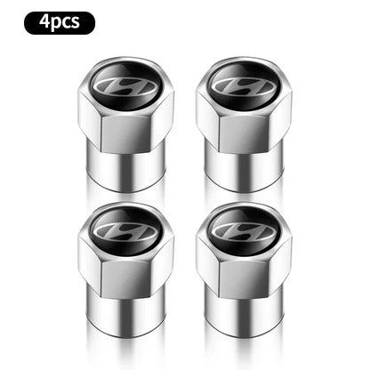 4 tapas para válvula de aire de rueda de coche para Hyundai IONIQ Tucson I30 I40 Fe CM DM Elantra Sonata RB LC Kona, accesorios para coche.