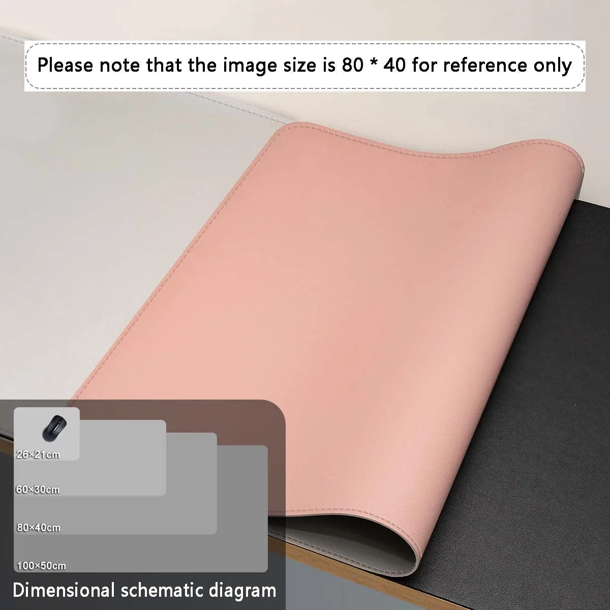 Alfombrilla de ratón de gran tamaño para escritorio de oficina, protector de piel sintética, impermeable, para teclado de escritorio, para juegos, accesorios para PC