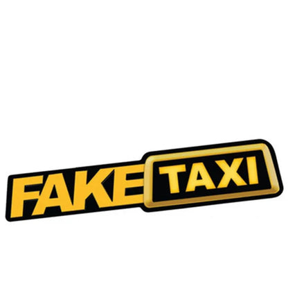 Pegatina divertida de taxi falso para coche, emblema de vinilo autoadhesivo universal para BMW, Ford, Toyota, VW, Honda, Kia, Opel y Kia.
