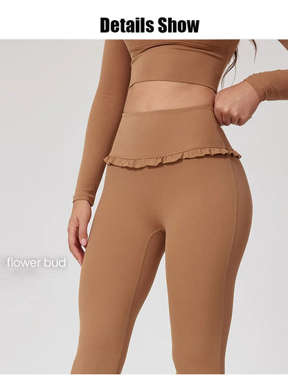 Pantalones deportivos rosas para mujer Cloud Hide Leisure, ideales para entrenamiento en casa, yoga, gimnasio, fitness, correr, con cintura alta y estilo urbano.