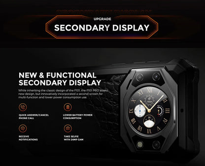 Teléfono inteligente resistente Fossibot F101Pro, 15 GB + 128 GB, Android 13, IP68, resistente al agua, batería de 10600 mAh, NFC, versión global