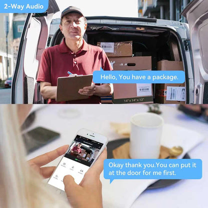 KUXA 4.3 Inch 1080P/158° Wifi Smart Door Bell Camera Tuya Video Door Peepholes PIR Movement Detection Eye Wireless Doorbell