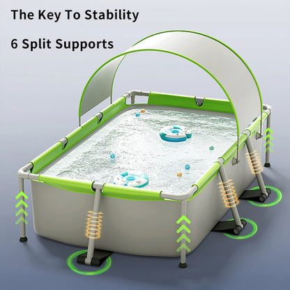 Piscina de verano inflable grande para familias con tobogán, juguetes inflables, juegos acuáticos al aire libre, piscina para bebés, patio trasero