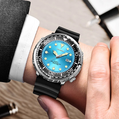 Relojes de pulsera de cuarzo para hombre FOXBOX Fashion, marca superior, lujo, silicona, militar, impermeable, casual, deportivo, con cronógrafo y fecha.