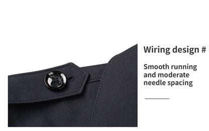 Gabardina de hombre, estilo casual o de negocios, ideal para otoño. Chaqueta larga estilo británico, versátil y con cuello de traje. Nueva prenda urbana.