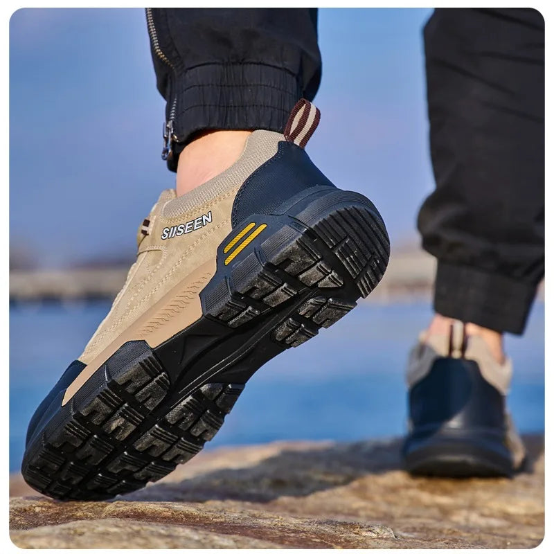 Nuevos zapatos de seguridad para hombre, zapatos de trabajo resistentes a perforaciones, calzado de protección para hombre, botas de trabajo resistentes al desgaste, botas tácticas.