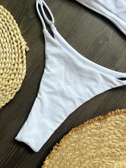 Bikini de diamantes 2025, bañador sexy para mujer, bikini bandeau con efecto push up, bañador femenino brillante, traje de baño floral, ropa de playa