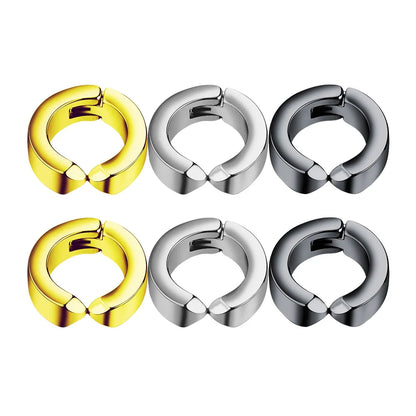 3 pares de pendientes de clip sin perforaciones, de moda, sin dolor, sin orejas, duraderos, antioxidantes, cómodos, para graduación y cumpleaños.