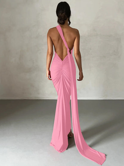 Vestido largo blanco ajustado de Dulzura para mujer, ideal para fiestas, clubes y eventos nocturnos. Estilo urbano. Colección de verano 2024. Venta al por mayor.